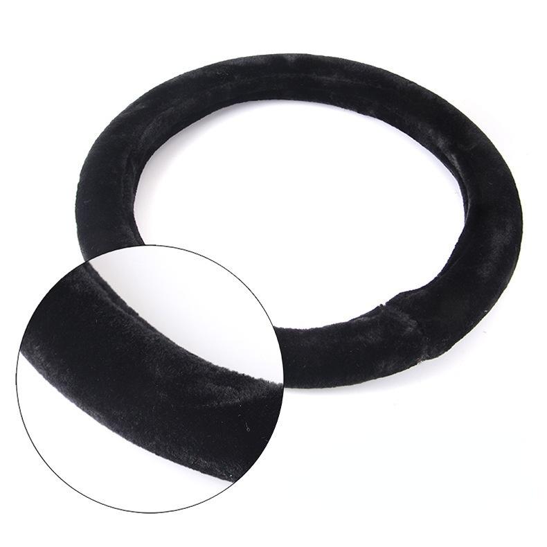 Шерстяной плюшевый чехол на руль автомобиля, мягкие теплые принадлежности, удобная защита автомобильного колеса