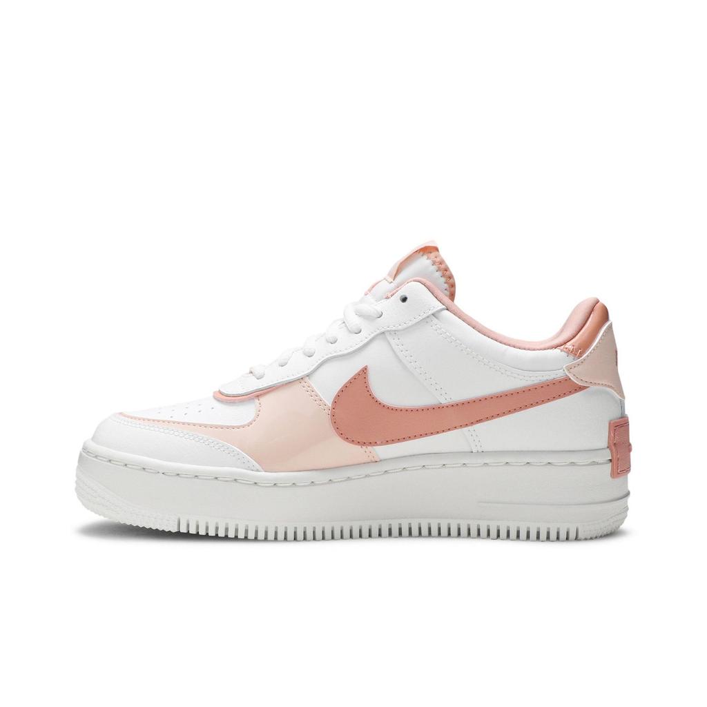 Nike Женские Air Force 1 Shadow 'Washed Coral' (женские размеры) Кроссовки для скейтборда Summit White / Washed Coral / Summit White / Pink Quartz CJ1641 101