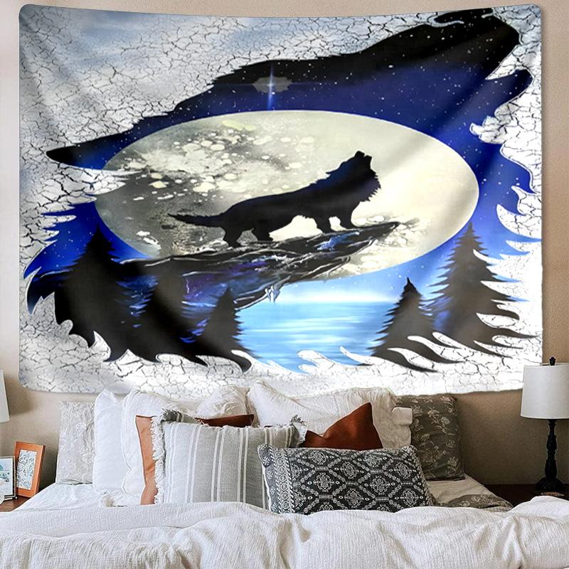 Wolf Pack Wilderness Tapestry Room Decoration Wall Hanging for Living Room Bedroom, dormitory, Birthday and Christmas gifts