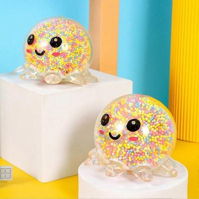 Anti Stress Ball Unbreakable Venting Glowing Octopus Toy Reliever Squeeze