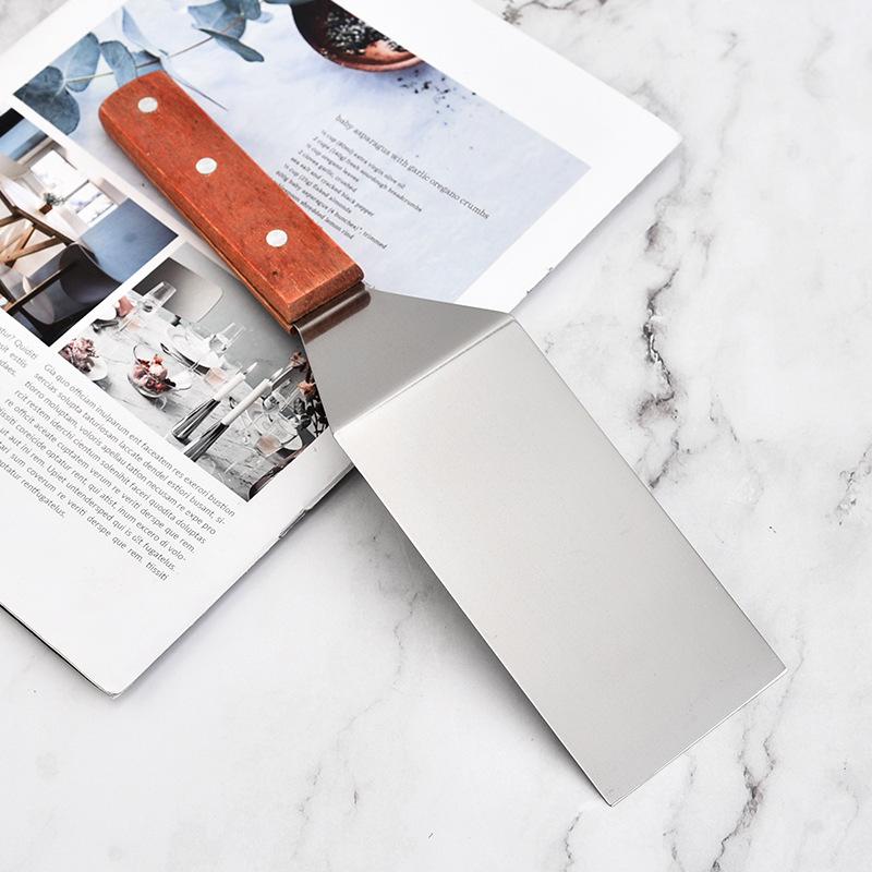 Набор из 3-х предметов японских кухонных принадлежностей для жарки и гриля с ручкой из нержавеющей стали и дерева для теппаньяки