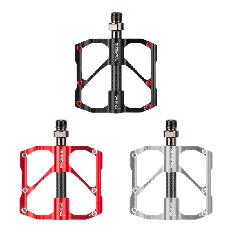 For Ultra-Light Bicycle Pedals Aluminum Alloy 3 Bearings Cr-Mo Carbon Axle 3 Colors Durable Anti-Slip 118x98mm Fit