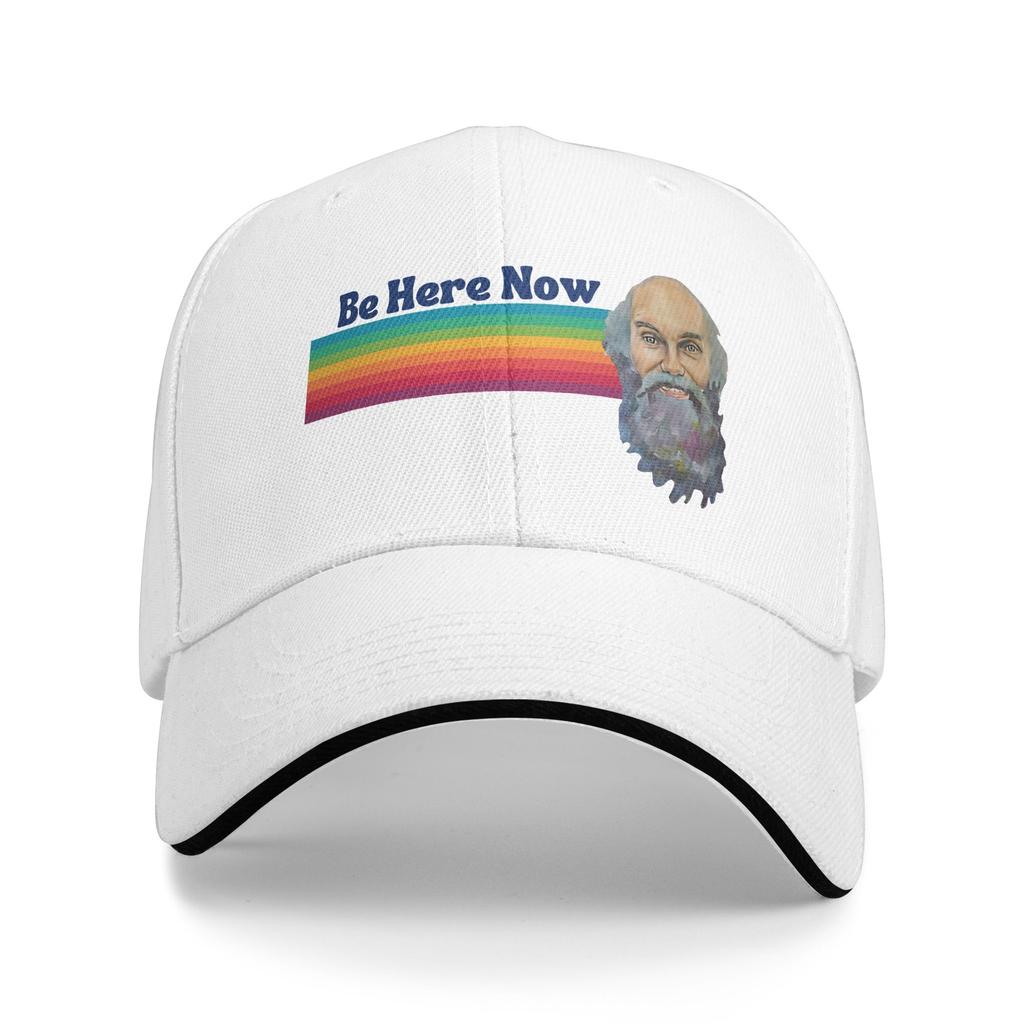 Ram Dass Be Here Now Rainbow Sun Baseball Cap Summer Men Adult Design Trucker Hat Adjustable Fashion Outdoor Gym Baseball Caps