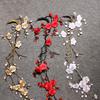 Beautiful Embroidered Plum Blossom Flower Patch Iron /Sew On Applique Motif Craft