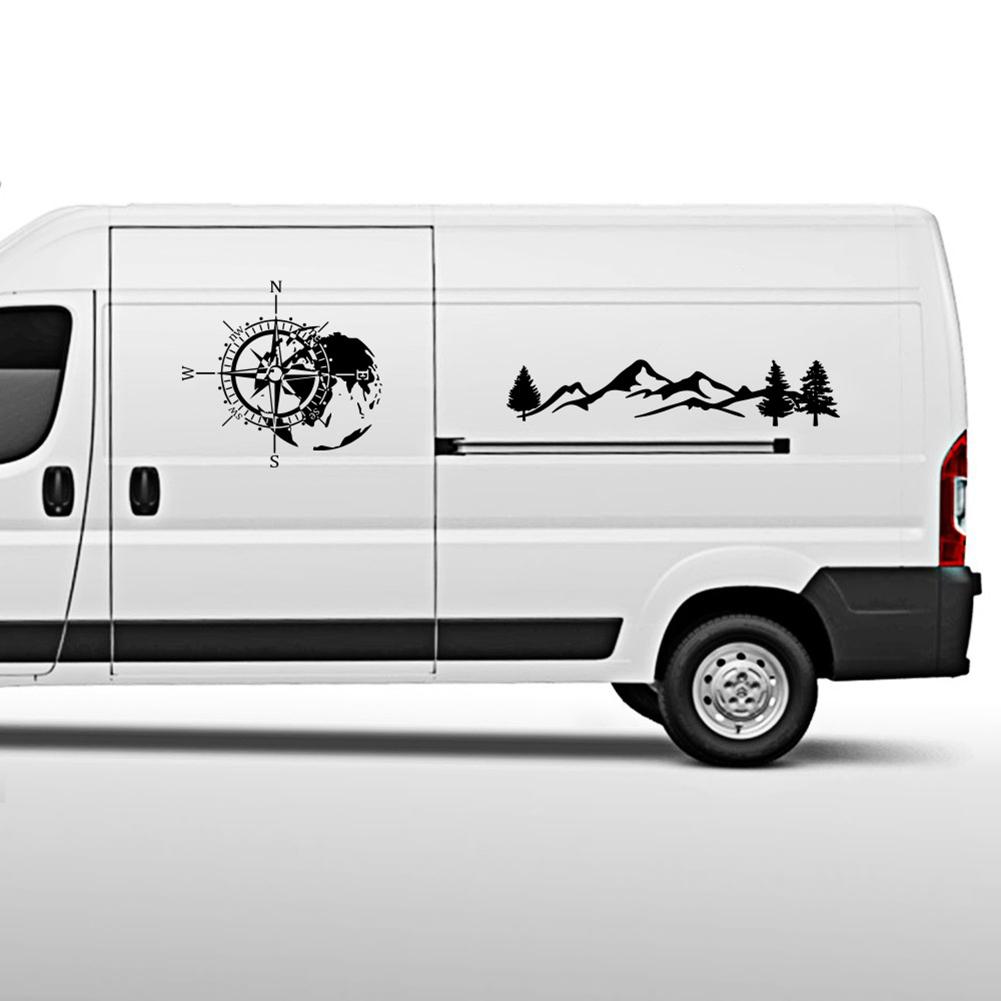 2шт наклейки аксессуары черный автомобиль стикер компас