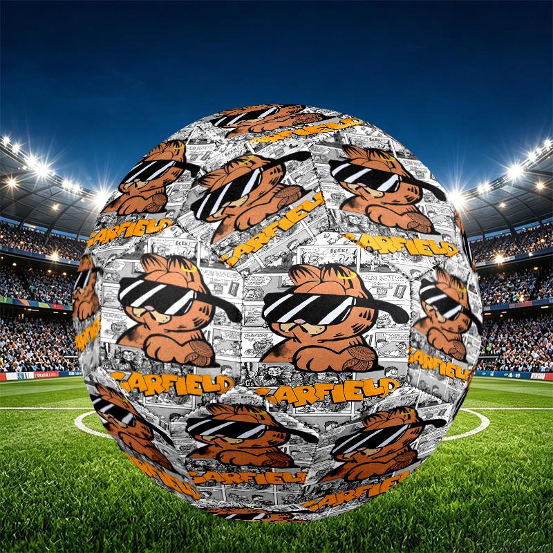 Garfield Print Size 5 Soccer Ball, PU Wear Resistant Football for Match Training and Daily Practice, Birthday Gift for Soccer Fans