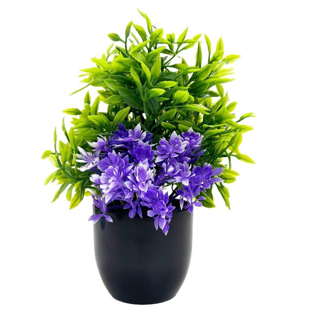 Artificial Potted Plants, Artificial Plastic Eucalyptus Plants Small Indoor Potted Houseplants, Small Faux Plants for Home Decor