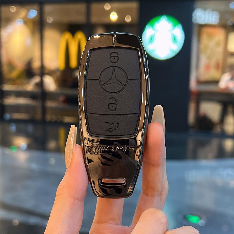 VRN2 TPU Key Case Cover Car Accessories Fob Protector for Mercedes Benz S400L S450/S500 MaybachS480 Keychain Holder Keyring Shell