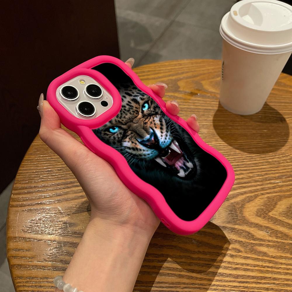 Чехлы для телефонов N96 Tiger eyes design Macaron Wavy Edge для iPhone 16 Pro Max Samsung S24 Plus S23 Ultra A35 A05s Xiaomi Redmi Note 13, противоударный чехол
