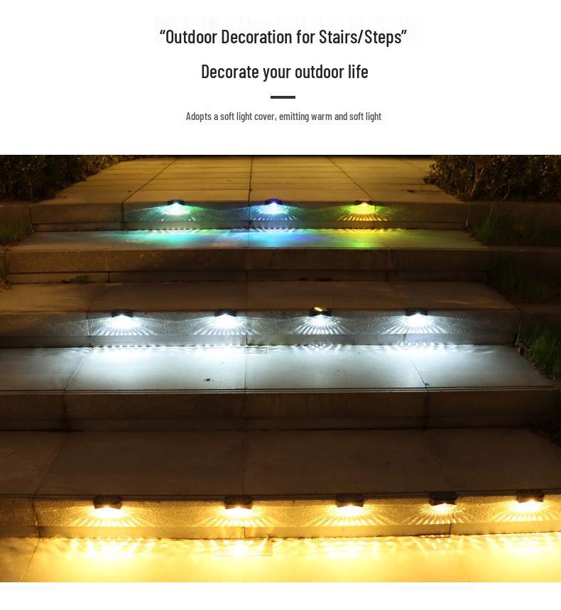 Solar Powered Outdoor Step and Railing Lights for Gardens and Stairs