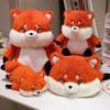 Милая Мультяшная Лиса Плюшевая Игрушка Мягкое Пушистое Набивное Животное Кукла Каваи Декор Дивана Подушка Идеальный Подарок на День Святого Валентина для Любителей Лисиц