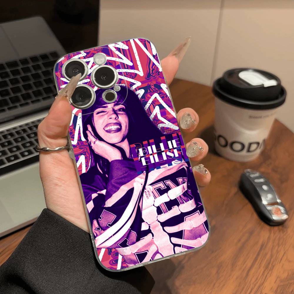 Чехол для телефона Billie Eilish B-E для iPhone 17 16 15 14 13 12 11 Pro Max Plus Мягкий чехол Персонализированный Сделай сам