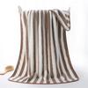 Bath Towel Super Soft Wide Striped Non-Fading Highly Absorbent Ultra-Thick Absorb Water Coral Velvet Thickened Bath Face Towel Washcloth Home Supplies