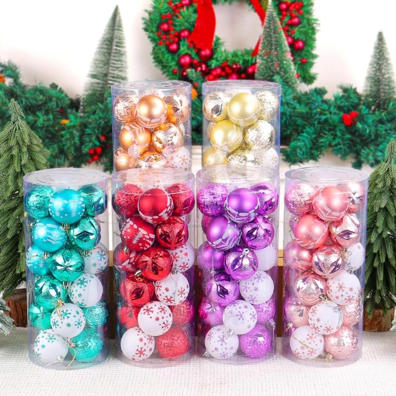 24 шт. элегантные рождественские декоративные сферы стильные расписанные вручную рождественские украшения для рождественской вечеринки