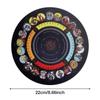 8.7in Divination Board Round Pendulum Mat Rubber Pendulum Divining Mat  Altar Tarot Table Cloth For Spiritual Healing Balance