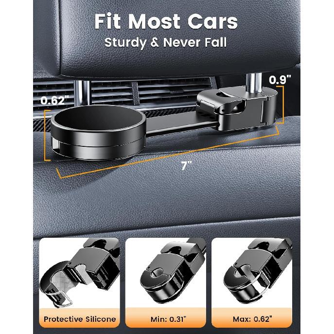Magsafe Phone Holder For Backseat, Hideable Storage Key Bag & Bendable Strong Magnetic Seat Phone Holder For Kids IPhone 15 Pro Max