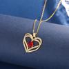 Вечное Сердце Ожерелье с Подвеской из Двенадцати Камней Рождения - Женская Ключичная Цепочка Рождественский Подарок