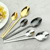 4Pcs Black Gold Cutlery Set Knives Fork Spoon Dinner Tableware Stainless Steel Dinnerware Party Kitchen Flatware Silverware Set