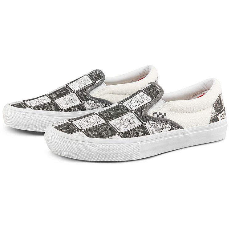 Daniel Johnston x Vans Skate Slip-On Кеды-слипоны Кассетная лента Унисекс Серо-вороний VN0A5FCAAO7