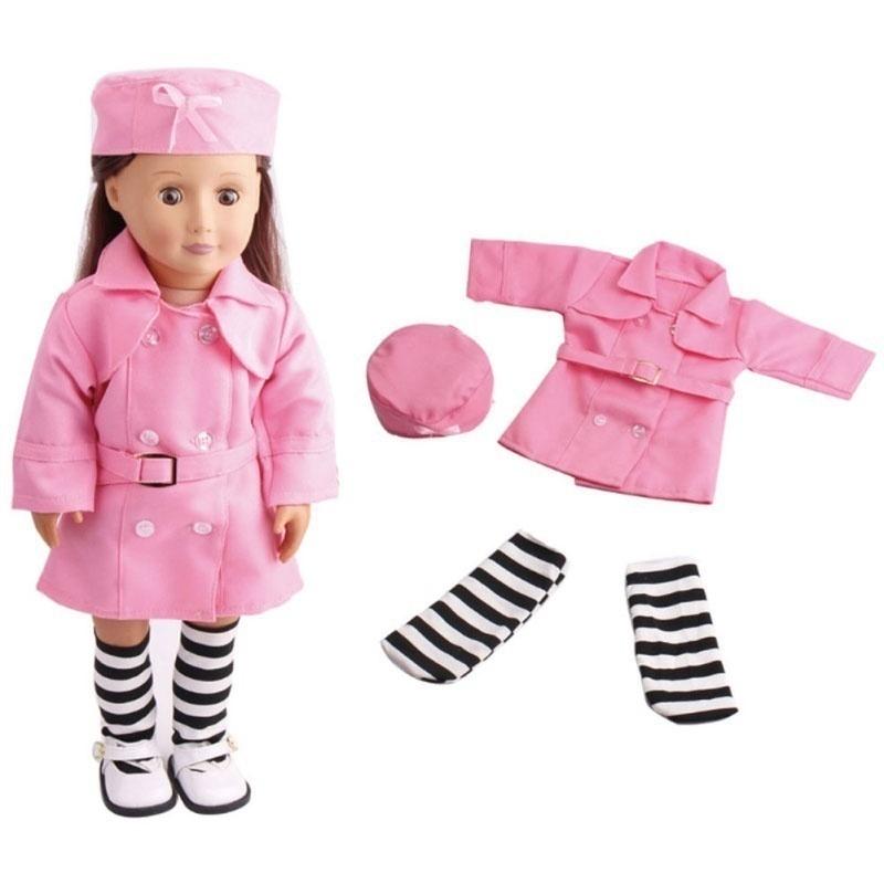 Кукла American Girl Горячие Чулочки Ручной Работы и Пыльник Одежда для Куклы 18"
