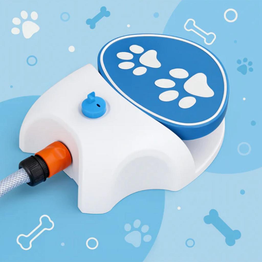 Outdoor Dog Waterer, Foot Operated Dog Waterer, Dog Drinking Nozzle, Easy To Activate Drinking, Includes Connecting Hose For Dog Hydration