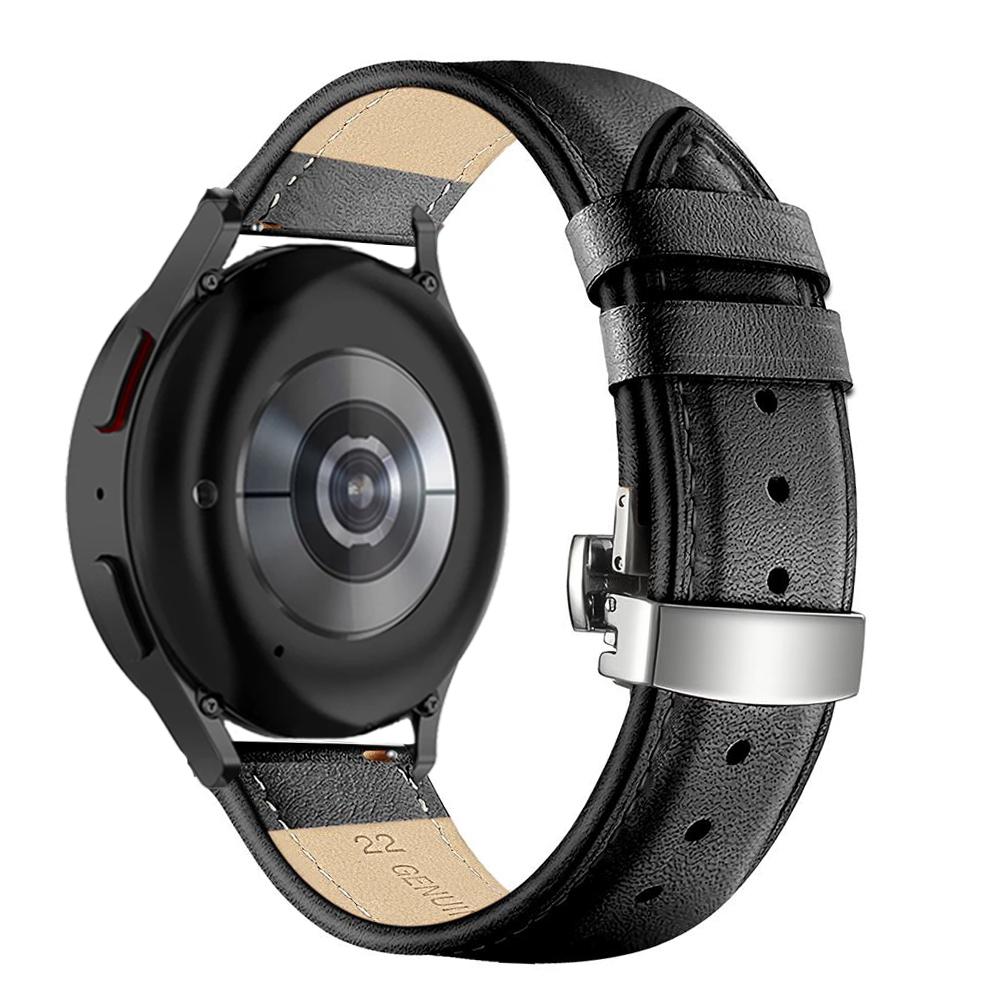 20 мм 22 мм Ремешок для Samsung Galaxy watch 7/6/5 pro/4 Classic/Active 2/3/42 мм/ Браслет из натуральной кожи Huawei GT/2/3 pro 4 ремешок