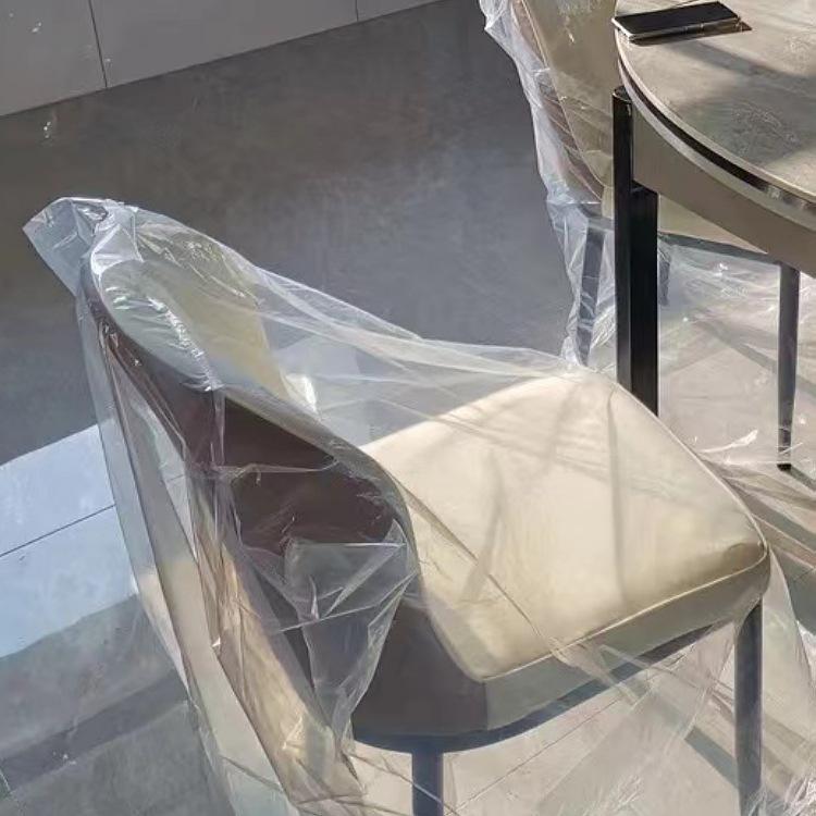 Прозрачный пылезащитный чехол для стула, подходящий для дома, отеля или офиса — защитный пластиковый пакет и салфетка-полотенце.