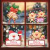 Christmas Reindeer Bell Electrostatic Glass Sticker Atmosphere Decoration