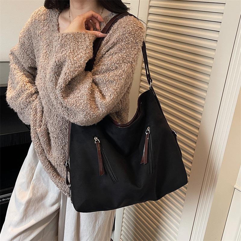 Винтажная сумка-тоут большой вместимости 2025: Стильная, Универсальная Сумка для Женщин - Ношение на Одном Плече и Через Плечо