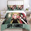 Spy Family Adventure Print 3Pcs Bedding Setduvet Cover With 2 Bedropillowcase Home Birthday Gift