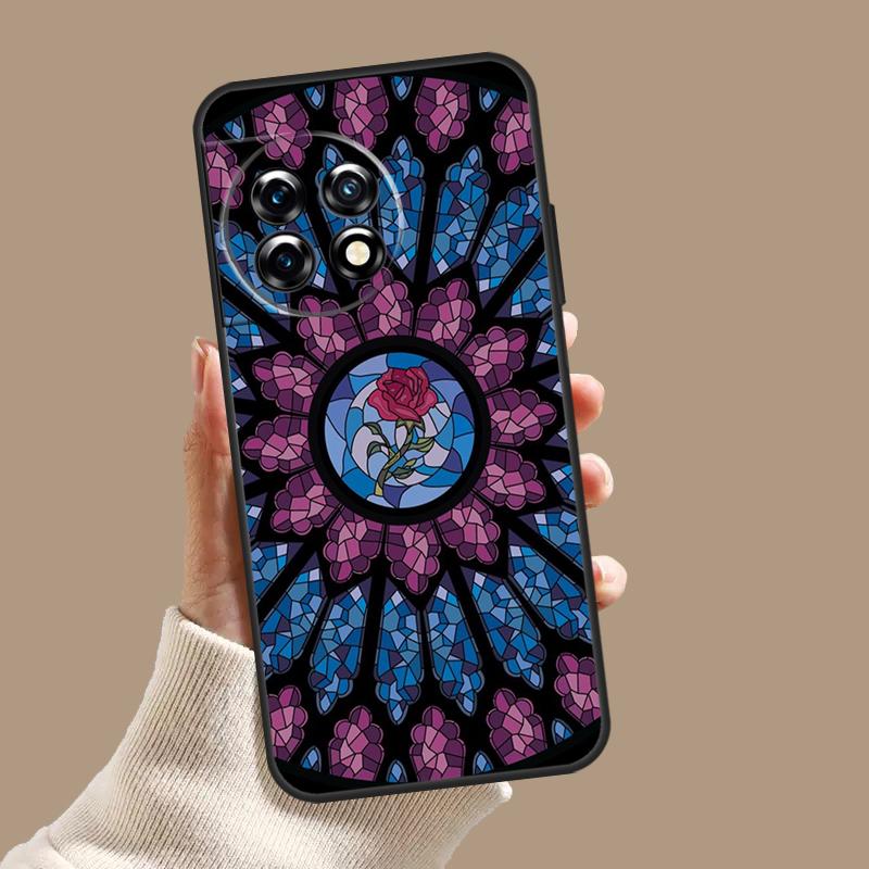 Чехол 'Витражная Роза Галактик' для OnePlus Nord 5 CE 3 4 Lite N20 N30 OnePlus 15 13 12 11 10T 13T 13R 8 9 10 Pro