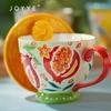 JOYYE Hand-Painted Underglaze Ceramic Mug - January Narcissus
