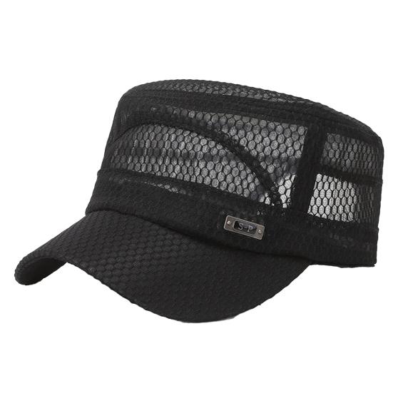 Beach Hat Flat Top Large Brim Full Mesh Casual Adjustable Buckle Casual Breathable Sunscreen Military Hat Outdoor Activities