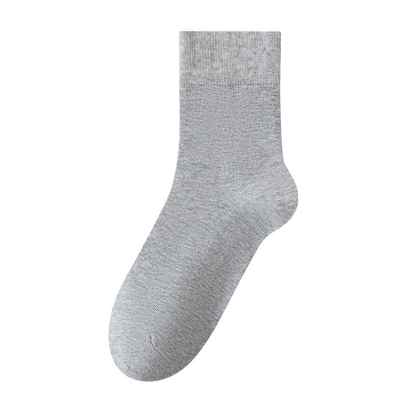 Мужские весенне-осенние носки из чистого хлопка, однотонные, деловые, повседневные, влагоотводящие, дышащие, антибактериальные