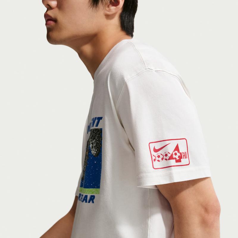 Nike Как M Nsw Lse Celeb Fb 2 С принтом Круглый вырез Пуловер Вязаный Короткий рукав Футболка Мужские Топы IR5775-133