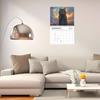 Adorable 2025 Cosmic Cat Wall Calendar With 12 Months Spiral Binding For Home Dcor