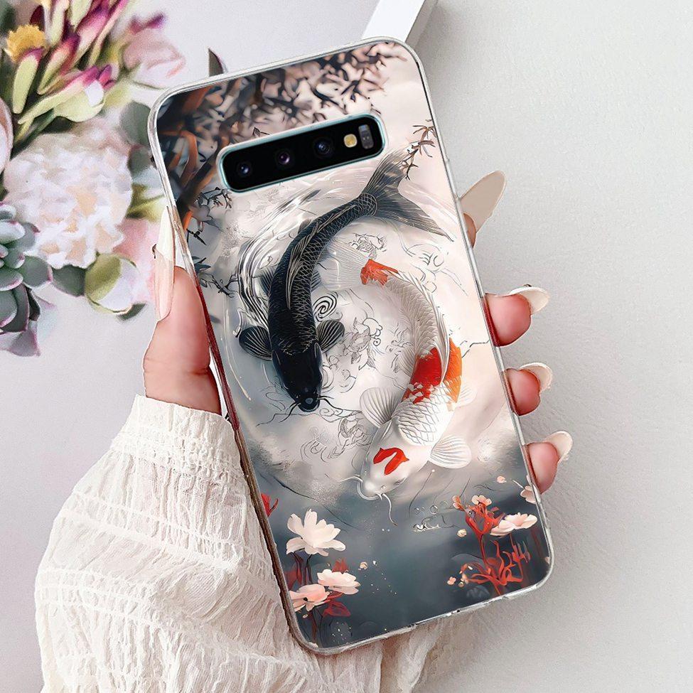 Чехол для Samsung S10 Plus SM-G975F Милый Кавайный Модный Цветочный Роскошный Крутой Расписной Мягкий Чехол для Телефона Samsung Galaxy S10+