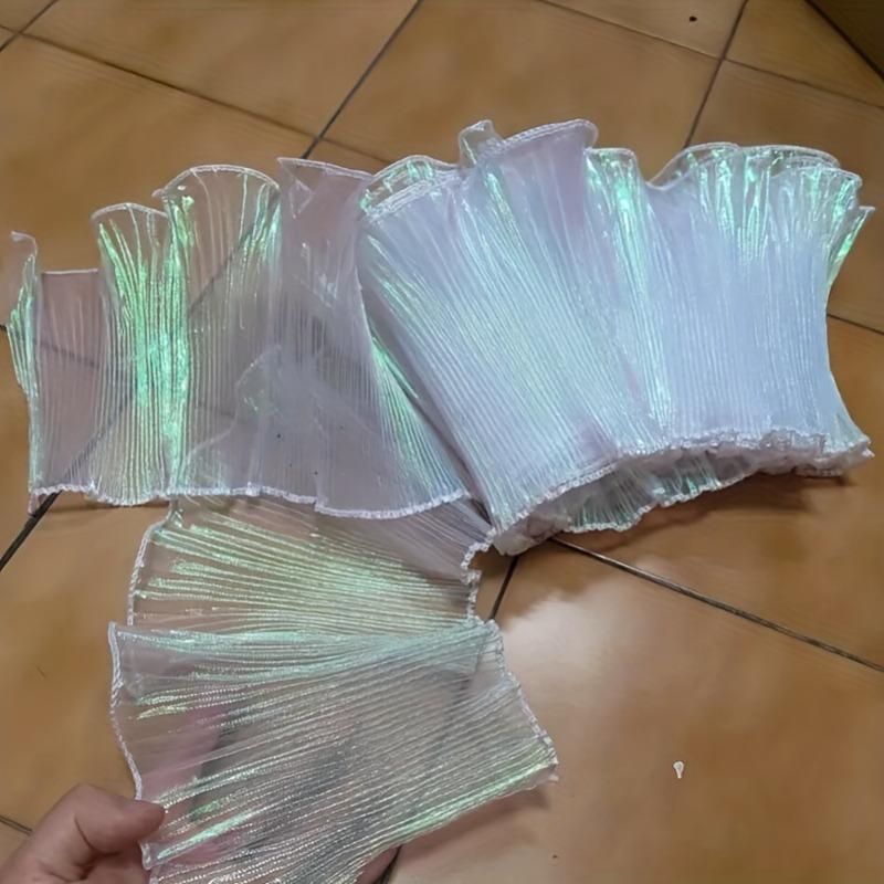 1 шт. 14 см * 2 м/5,51*78,74 дюйма Волшебная Русалка Стиль рюшами и кружевом Декор декольте рукав край тканевое украшение