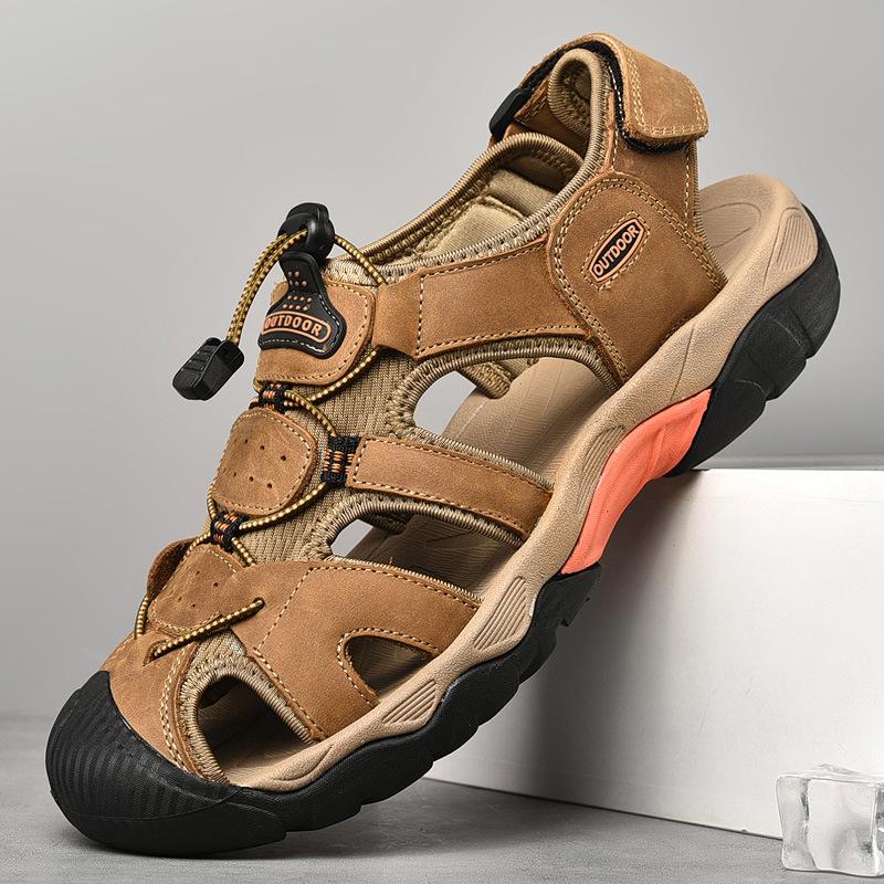 Мужские сандалии Cross-Border Large Leather Outdoor River