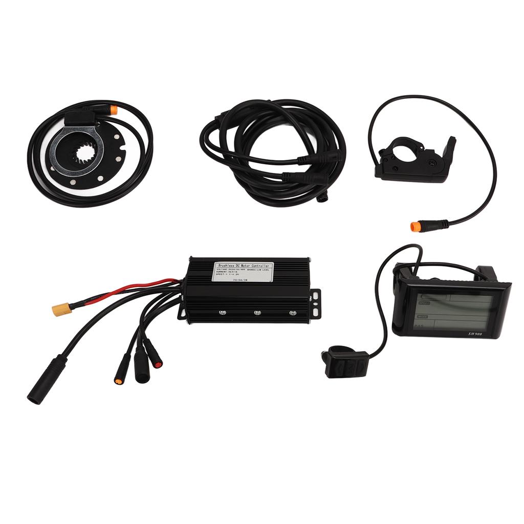 Контроллер для электровелосипеда с синусоидальным сигналом DC24V 36V 48V, панелью SW900, датчиком мощности, курком газа под большой палец для велосипеда