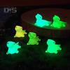 12Pcs Mini Lizard Figurine Glow-in-the-dark Resin Tiny Cabrite Ornament Miniature Animal Statue Toy Fairy Garden Microlandscape Desktop Decoration