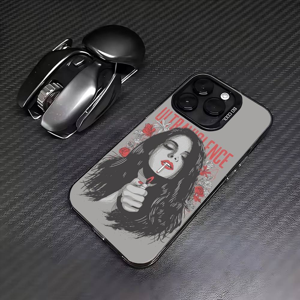 Чехол для телефона L-Lana del rey Singer для iPhone 17, 16, 15, 14, 13, 12, 11 Plus, Pro Max, цветной, с серебряным покрытием внутри