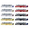 3D Metal 13.4cm * 2cm HYBRID Letter Badge Sticker Rear Trunk Front Grill Emblem Decal Suitable for Most Cars