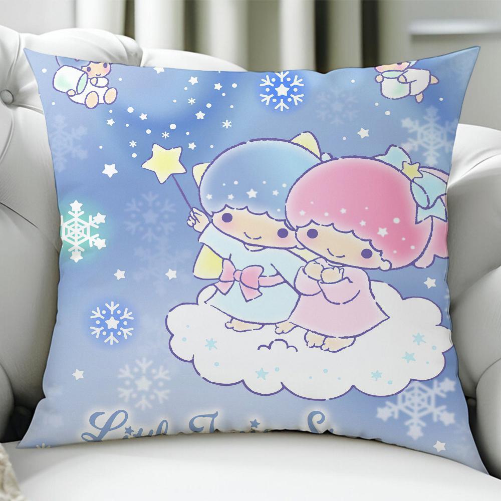 Чехол на подушку Little T-Twin Stars Подарки на День Рождения и Юбилей Двусторонний Печатный Чехол на Подушку на Молнии Мягкое Постельное Белье для Кожи