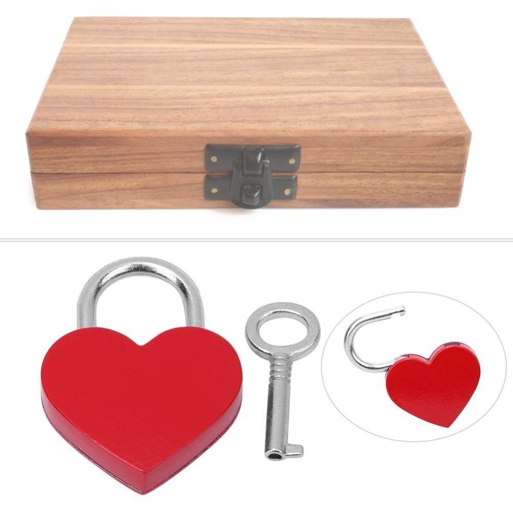 2pcs Colorful Exquisite Heart Shaped Padlock With Keys Love Lock Padlock Handbag Decoration
