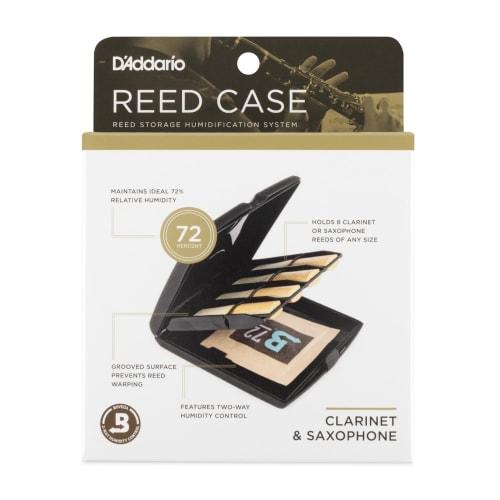 D'Addario WoodWinds Multi-Reed Storage Case RVCASE04 for Saxophone and Clarinet, Holds 8 Reeds