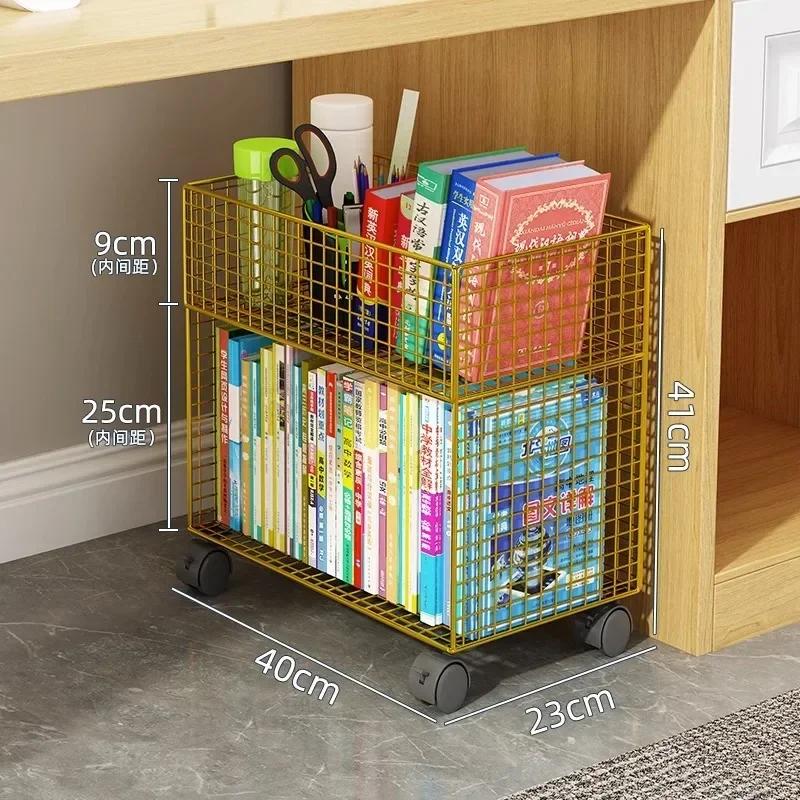 Съемная книжная полка, полка под столом, органайзер для книг в классе, тележка для хранения книг для студентов, книжный шкаф с колесами