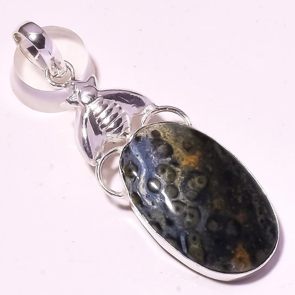 Звезда Галактика драгоценный камень ручной работы этнический рождественский подарок ювелирное украшение кулон 2.1" B3v69