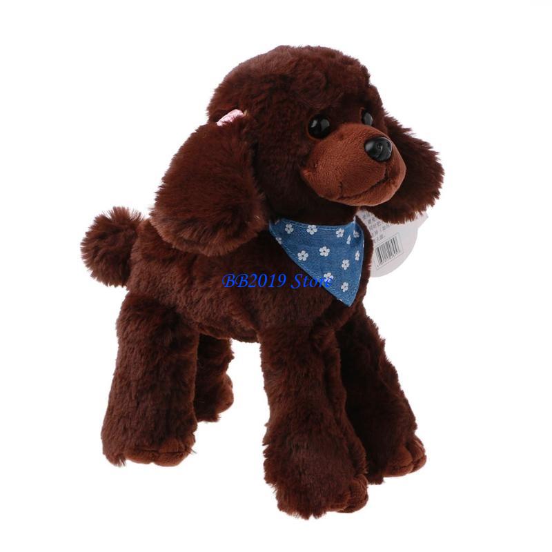 Q0Kb Plush Dogs Poodle High Simulation Children Gifts For Doll Stuffed Lovely