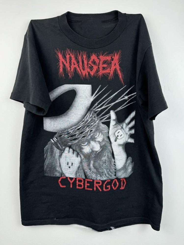 Nausea 1991 cybergod Black Shirt one Sides All size S-5XL DS959 Unisex T-Shirt